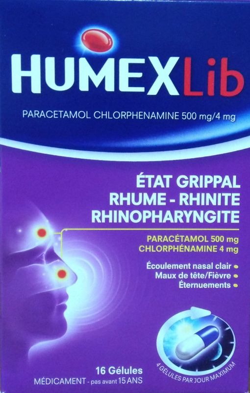 HumexLib Paracétamol Chlorphéniramine